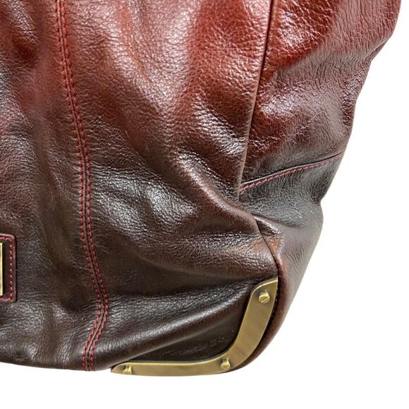 RARE Charles David Brand Genuine Ombré Leather Tote Bag Large - Picture 4 of 16